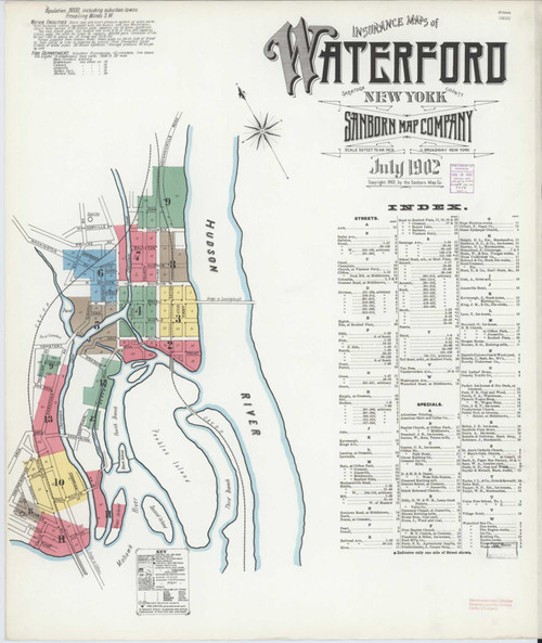 Waterford New York 1902 - Fire Insurance Index - Old Map Reprint