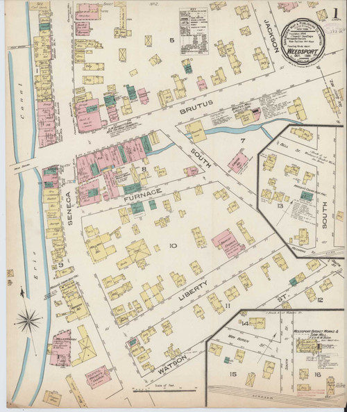 Weedsport New York 1885 - Fire Insurance Index - Old Map Reprint