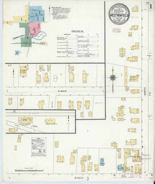 West Winfield New York 1910 - Fire Insurance Index - Old Map Reprint