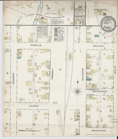 Colby Wisconsin 1884 - Fire Insurance Index - Old Map Reprint