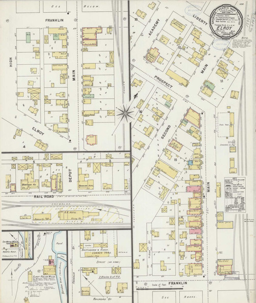 Elroy Wisconsin 1898 - Fire Insurance Index - Old Map Reprint