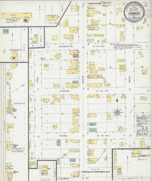 Hammond Wisconsin 1902 - Fire Insurance Index - Old Map Reprint