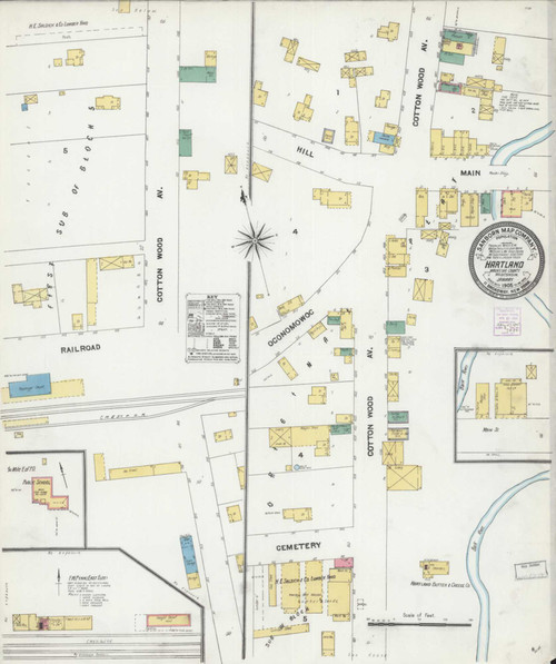 Hartland Wisconsin 1905 - Fire Insurance Index - Old Map Reprint