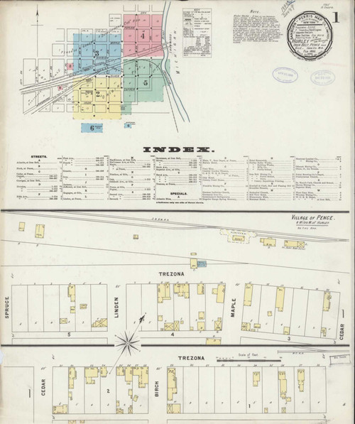 Hurley Wisconsin 1898 - Fire Insurance Index - Old Map Reprint