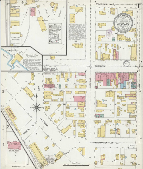 Kilbourn Wisconsin 1902 - Fire Insurance Index - Old Map Reprint