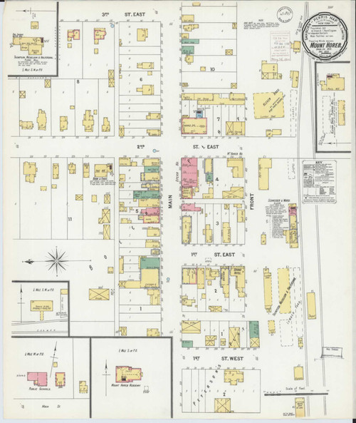 Mount Horeb Wisconsin 1899 - Fire Insurance Index - Old Map Reprint