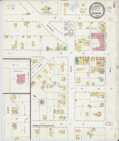 Palmyra Wisconsin 1898 - Fire Insurance Index - Old Map Reprint