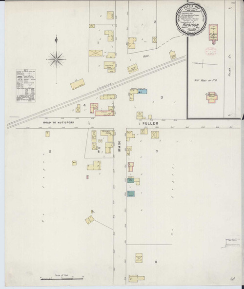Rubicon Wisconsin 1894 - Fire Insurance Index - Old Map Reprint