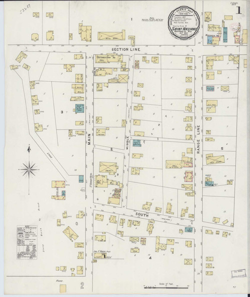 Saint Nazianz Wisconsin 1894 - Fire Insurance Index - Old Map Reprint