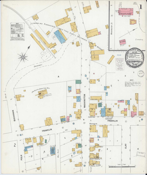 Schleisingerville Wisconsin 1900 - Fire Insurance Index - Old Map Reprint