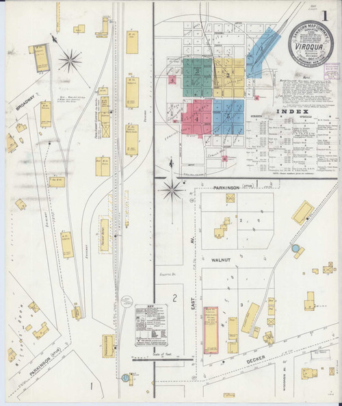 Viroqua Wisconsin 1905 - Fire Insurance Index - Old Map Reprint