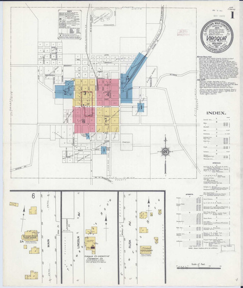Viroqua Wisconsin 1911 - Fire Insurance Index - Old Map Reprint