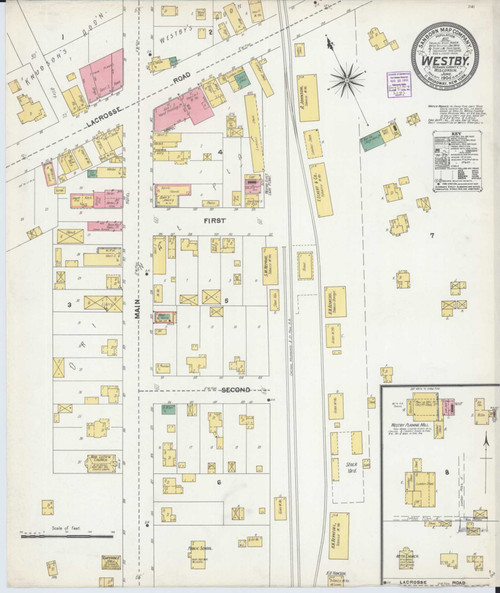 Westby Wisconsin 1904 - Fire Insurance Index - Old Map Reprint