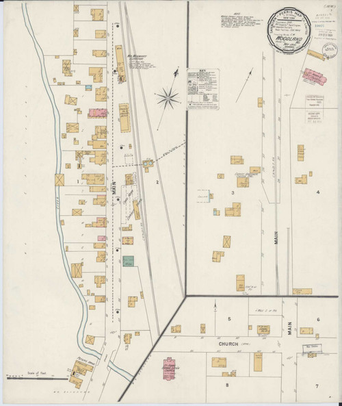 Woodland Wisconsin 1900 - Fire Insurance Index - Old Map Reprint
