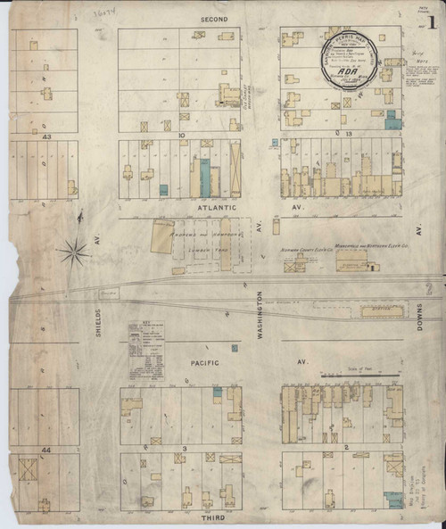 Ada Minnesota 1894 - Fire Insurance Index - Old Map Reprint