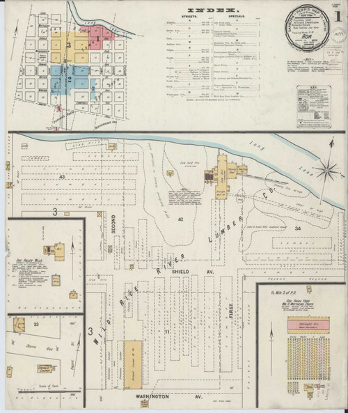 Ada Minnesota 1899 - Fire Insurance Index - Old Map Reprint