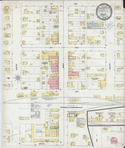Amboy Minnesota 1899 - Fire Insurance Index - Old Map Reprint
