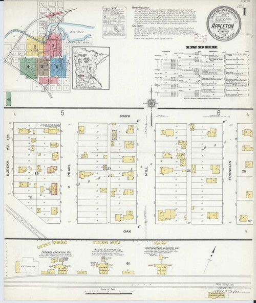 Appleton Minnesota 1915 - Fire Insurance Index - Old Map Reprint