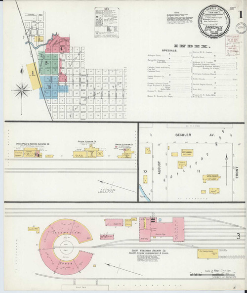 Barnesville Minnesota 1899 - Fire Insurance Index - Old Map Reprint