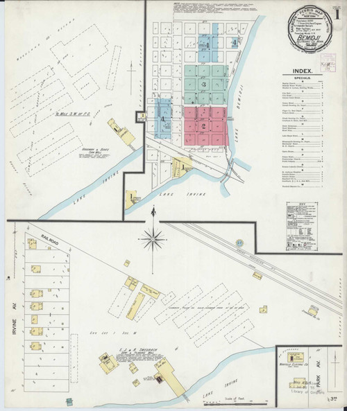 Bemidji Minnesota 1900 - Fire Insurance Index - Old Map Reprint