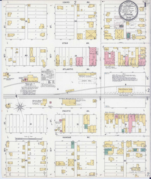 Benson Minnesota 1899 - Fire Insurance Index - Old Map Reprint