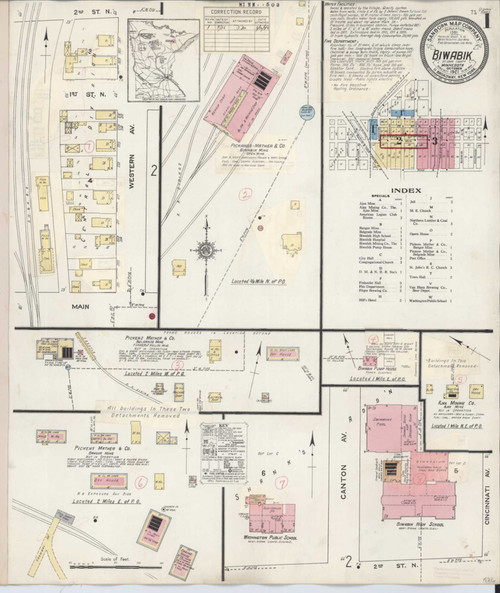 Biwabik Minnesota 1936 - Fire Insurance Index - Old Map Reprint