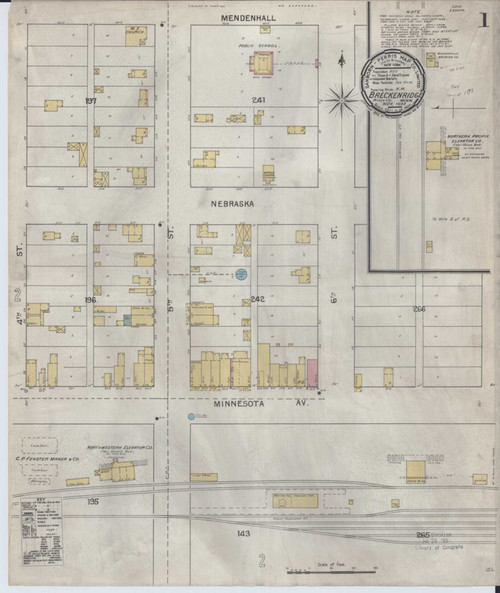Breckenridge Minnesota 1892 - Fire Insurance Index - Old Map Reprint