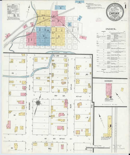 Chaska Minnesota 1911 - Fire Insurance Index - Old Map Reprint