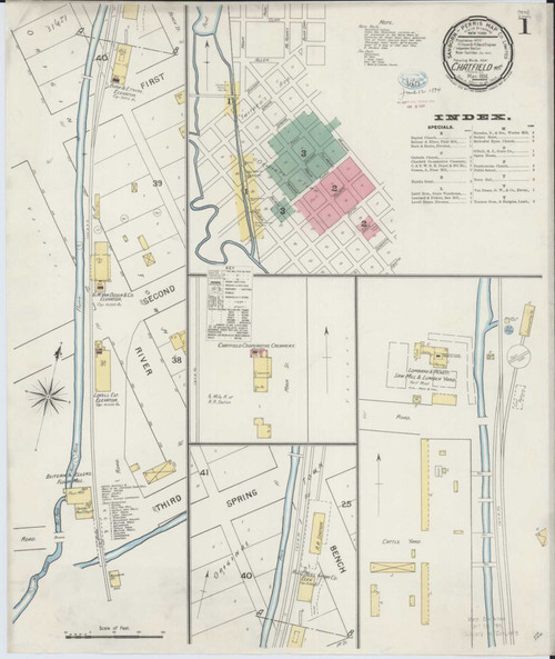 Chatfield Minnesota 1894 - Fire Insurance Index - Old Map Reprint