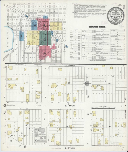 Detroit Lakes Minnesota 1909 - Fire Insurance Index - Old Map Reprint