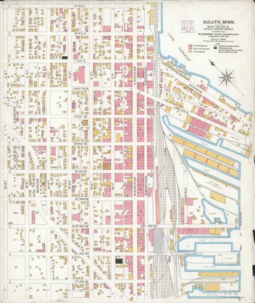 Duluth Minnesota 1906 - Fire Insurance Index - Old Map Reprint