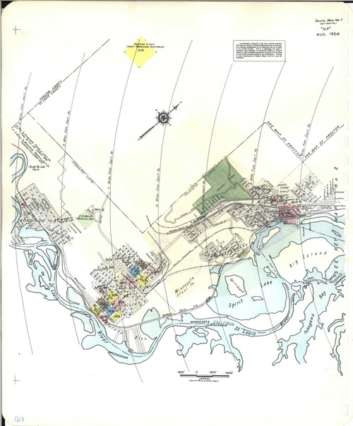 Duluth Minnesota 1963 V3 - Fire Insurance Index - Old Map Reprint