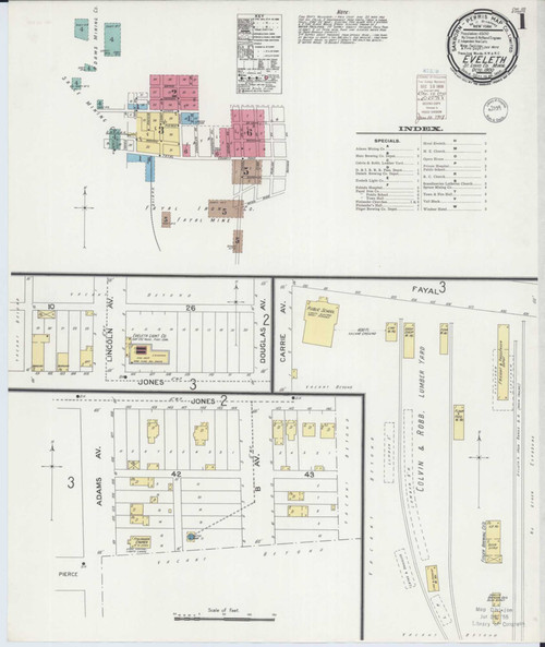 Eveleth Minnesota 1900 - Fire Insurance Index - Old Map Reprint