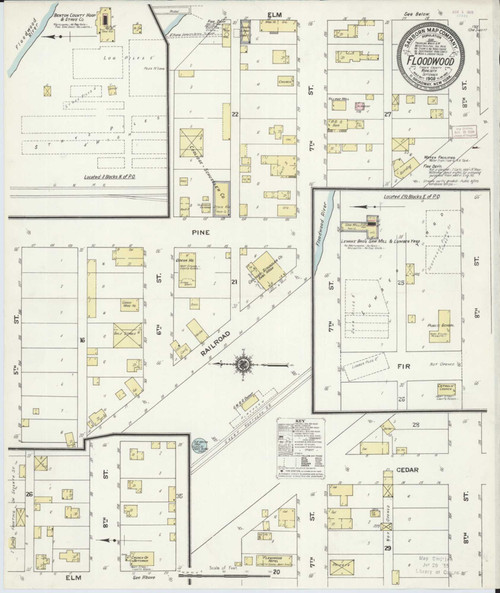 Floodwood Minnesota 1909 - Fire Insurance Index - Old Map Reprint