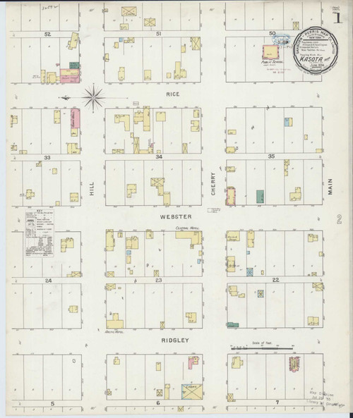 Kasota Minnesota 1894 - Fire Insurance Index - Old Map Reprint