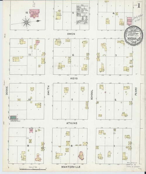 Kasson Minnesota 1891 - Fire Insurance Index - Old Map Reprint
