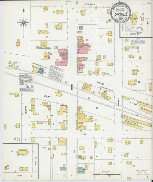 Lakeville Minnesota 1902 - Fire Insurance Index - Old Map Reprint