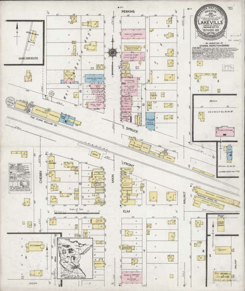 Lakeville Minnesota 1924 - Fire Insurance Index - Old Map Reprint