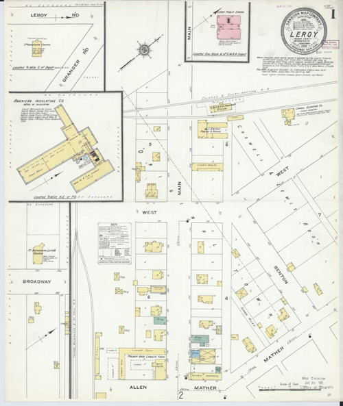 Le Roy Minnesota 1910 - Fire Insurance Index - Old Map Reprint