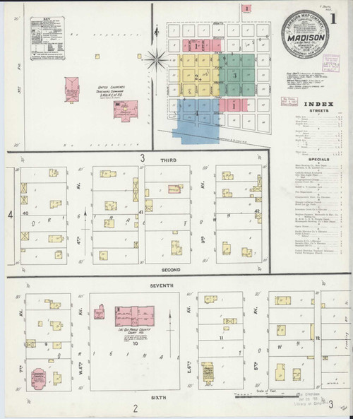 Madison Minnesota 1906 - Fire Insurance Index - Old Map Reprint