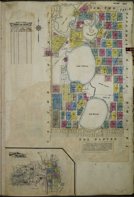 Minneapolis Minnesota 1949 V6 - Fire Insurance Index - Old Map Reprint