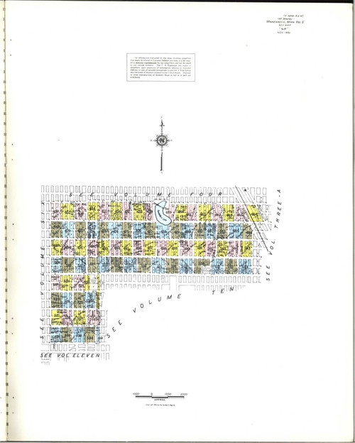 Minneapolis Minnesota 1952 V5 - Fire Insurance Index - Old Map Reprint