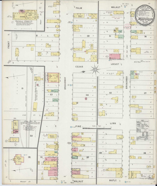 Monticello Minnesota 1895 - Fire Insurance Index - Old Map Reprint