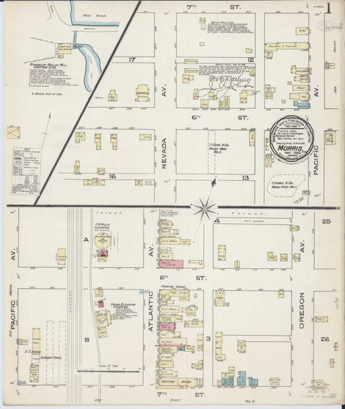 Morris Minnesota 1885 - Fire Insurance Index - Old Map Reprint