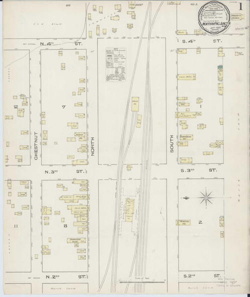 Northern Pacific Junction Minnesota 1885 - Fire Insurance Index - Old Map Reprint
