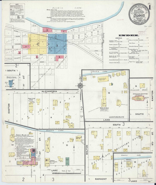Osakis Minnesota 1909 - Fire Insurance Index - Old Map Reprint
