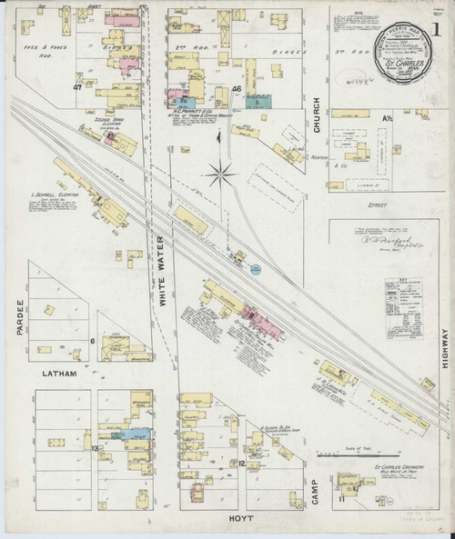 Saint Charles Minnesota 1892 - Fire Insurance Index - Old Map Reprint