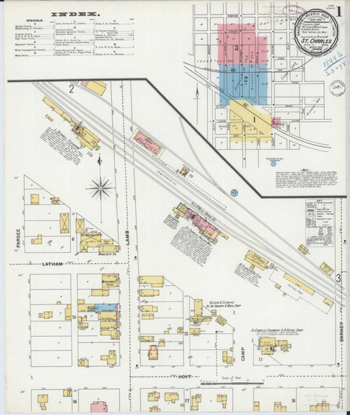 Saint Charles Minnesota 1899 - Fire Insurance Index - Old Map Reprint