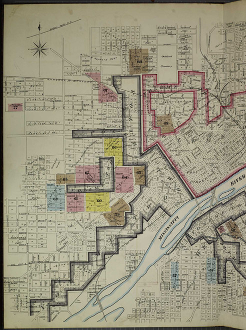 Saint Paul Minnesota 1888 V3 - Fire Insurance Index - Old Map Reprint