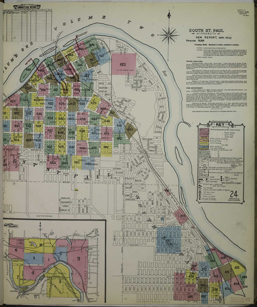 Saint Paul Minnesota 1939 V5 - Fire Insurance Index - Old Map Reprint